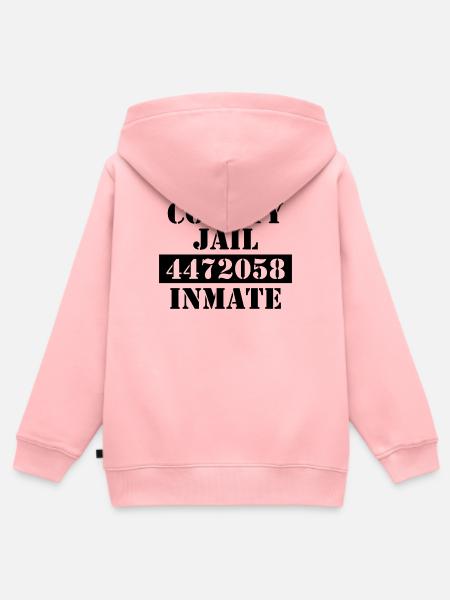 County Jail - Gefängnis - Knast - Gefangener - Kinder Premium Organic Zip Hoodie - Rosa
