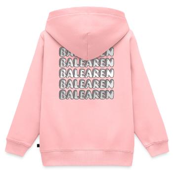 Reise Balearen - Kinder Premium Organic Zip Hoodie - Rosa - Hinten - AI Model Kid Female (0cm)