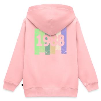 1988 - Kinder Premium Organic Zip Hoodie - Rosa - Hinten - AI Model Kid Female (0cm)