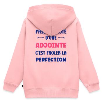 Assistant - Kids Premium Organic Zip-up Hoodie - rose - Back - AI Model Kid Female (0cm)