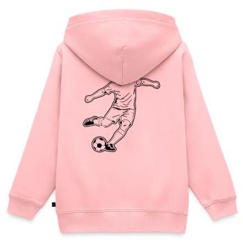 Fußball Spieler Schuss Torjäger Vektor - Kinder Premium Organic Zip Hoodie - Rosa - Hinten - AI Model Kid Female (0cm)