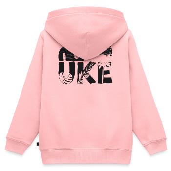 Hawaiian Ukulele Uke Uke - Kids Premium Organic Zip-up Hoodie - rose - Back - AI Model Kid Female (0cm)