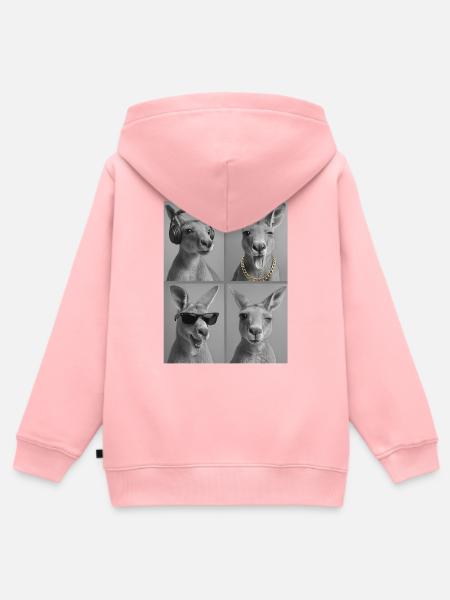 känguru - Kinder Premium Organic Zip Hoodie - Rosa