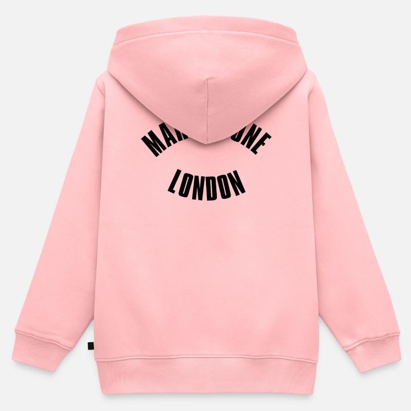 Arc de Marylebone à Londres - Sweat Premium à capuche zippé enfant bio - rose