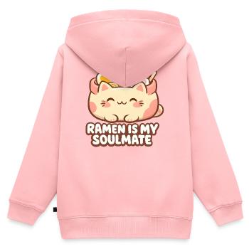 Ramen noodles is my soulmate - Kinder Premium Organic Zip Hoodie - Rosa - Hinten - AI Model Kid Female (0cm)
