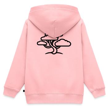 Bonsai - Kinder Premium Organic Zip Hoodie - Rosa - Hinten - AI Model Kid Female (0cm)