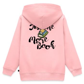 Stacked Books Aquarellillustration - Kinder Premium Organic Zip Hoodie - Rosa - Hinten - AI Model Kid Female (0cm)