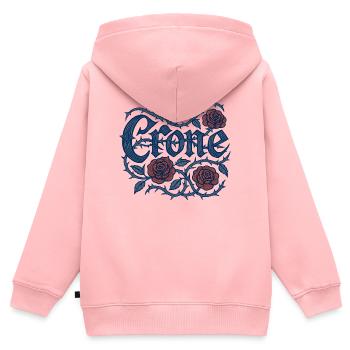 George Roses avec vignes épineuses - Sweat Premium à capuche zippé enfant bio - rose - Dos - AI Model Kid Female (0cm)