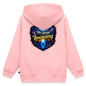 La connaissance profonde - Sweat Premium à capuche zippé enfant bio - rose - Dos - AI Model Kid Female (0cm)