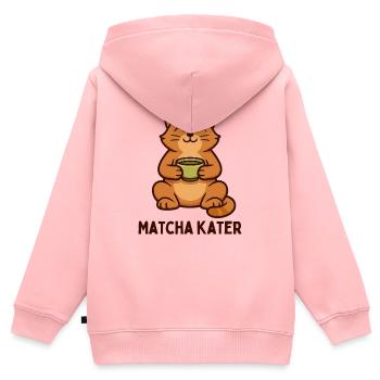 Matcha Hangover Tea Time Graphic - Kids Premium Organic Zip-up Hoodie - rose - Back - AI Model Kid Female (0cm)