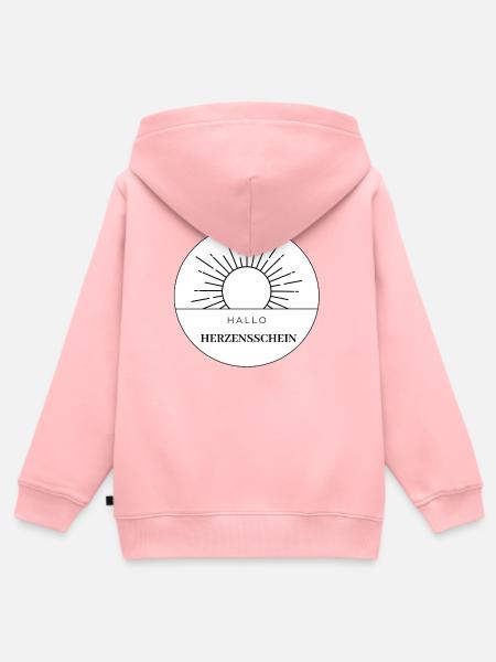 Sonnenaufgang Herzensschein - Kinder Premium Organic Zip Hoodie - Rosa