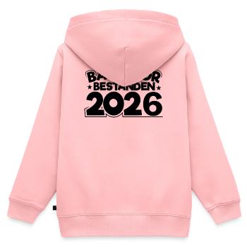 Licence 2026 Remise des diplômes - Sweat Premium à capuche zippé enfant bio - rose - Dos - AI Model Kid Female (0cm)