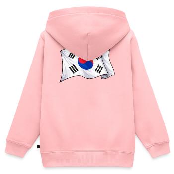 Südkorea Fahne - Kinder Premium Organic Zip Hoodie - Rosa - Hinten - AI Model Kid Female (0cm)