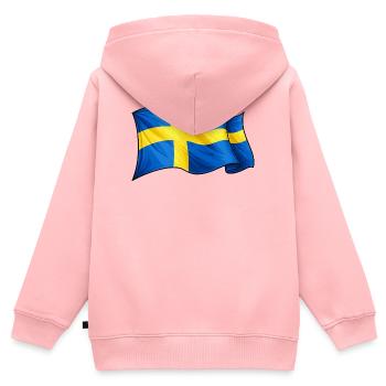 Schweden Fahne - Kinder Premium Organic Zip Hoodie - Rosa - Hinten - AI Model Kid Female (0cm)