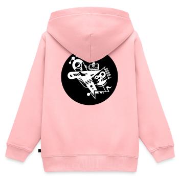 Shard 81 - Kids Premium Organic Zip-up Hoodie - rose - Back - AI Model Kid Female (0cm)
