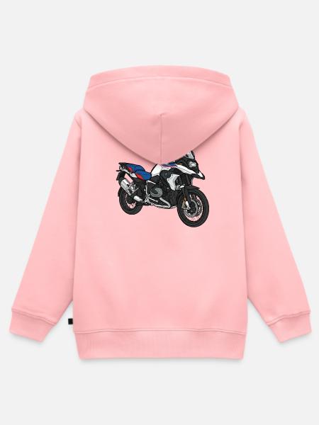 Motorrad GS - Kinder Premium Organic Zip Hoodie - Rosa