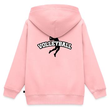 Club de volley-ball Sports - Sweat Premium à capuche zippé enfant bio - rose - Dos - AI Model Kid Female (0cm)