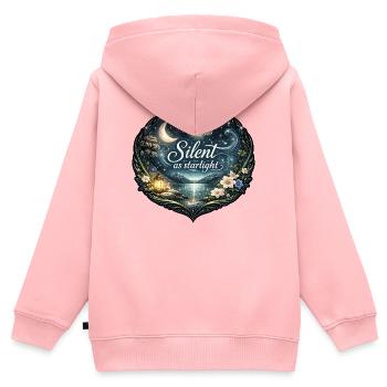Silent as starlight - Kids Premium Organic Zip-up Hoodie - rose - Back - AI Model Kid Female (0cm)