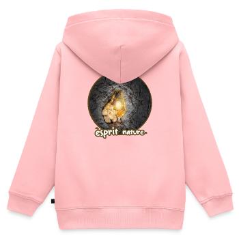 Nature Mushroom - Kids Premium Organic Zip-up Hoodie - rose - Back - AI Model Kid Female (0cm)