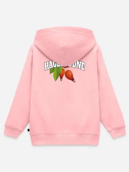 Hagebuddne – Wortspiel Meme Spruch - Kinder Premium Organic Zip Hoodie - Rosa