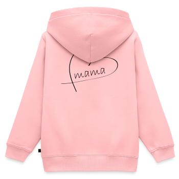 Mama - Kinder Premium Organic Zip Hoodie - Rosa - Hinten - AI Model Kid Female (0cm)