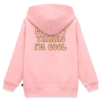 My Dog Thinks I’m Cool – Hunde Spruch - Kinder Premium Organic Zip Hoodie - Rosa - Hinten - AI Model Kid Female (0cm)