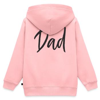 Dad  - Kinder Premium Organic Zip Hoodie - Rosa - Hinten - AI Model Kid Female (0cm)