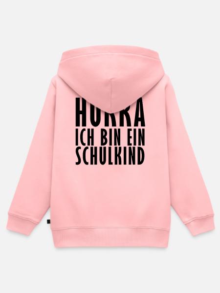 Hurra ich bin ein Schulkind - Kinder Premium Organic Zip Hoodie - Rosa