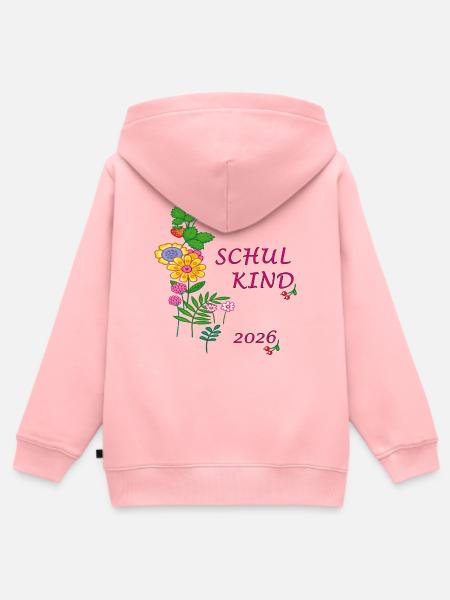 Schulkind  2026 - Kinder Premium Organic Zip Hoodie - Rosa