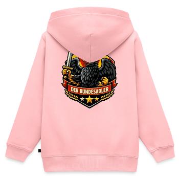 Bundesadler-Wappen - Kinder Premium Organic Zip Hoodie - Rosa - Hinten - AI Model Kid Female (0cm)