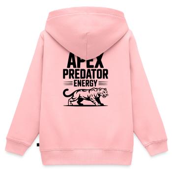 Energie des Spitzenprädators - Kinder Premium Organic Zip Hoodie - Rosa - Hinten - AI Model Kid Female (0cm)