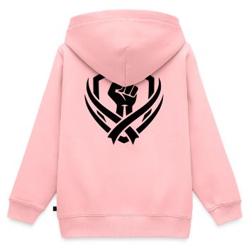 Combat logo - Kids Premium Organic Zip-up Hoodie - rose - Back - AI Model Kid Female (0cm)