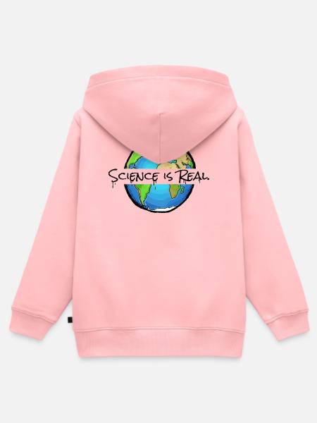 Science Is Real - Statement - Kinder Premium Organic Zip Hoodie - Rosa