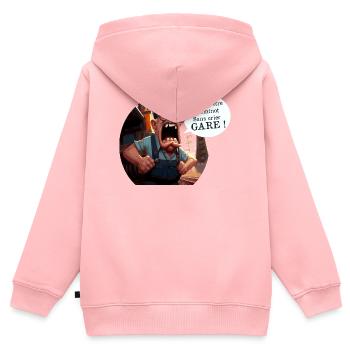YOU CAN BE A RAILWAY WORKER WITHOUT WARNING! (train) - Kids Premium Organic Zip-up Hoodie - rose - Back - AI Model Kid Female (0cm)
