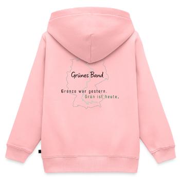 Grünes Band - Gruen ist heute - Kinder Premium Organic Zip Hoodie - Rosa - Hinten - AI Model Kid Female (0cm)