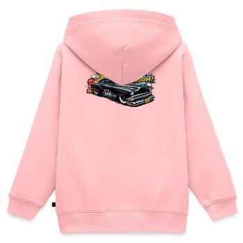 Chevy Bel Air 1954 - American Dream Hot Rod Comic - Kinder Premium Organic Zip Hoodie - Rosa - Hinten - AI Model Kid Female (0cm)