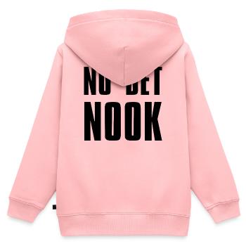 MAINTENANT le Nook Anti USA - Sweat Premium à capuche zippé enfant bio - rose - Dos - AI Model Kid Female (0cm)