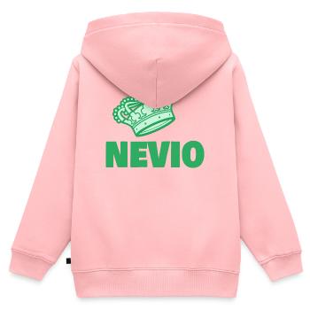 Nevio als Vorname - Kinder Premium Organic Zip Hoodie - Rosa - Hinten - AI Model Kid Female (0cm)