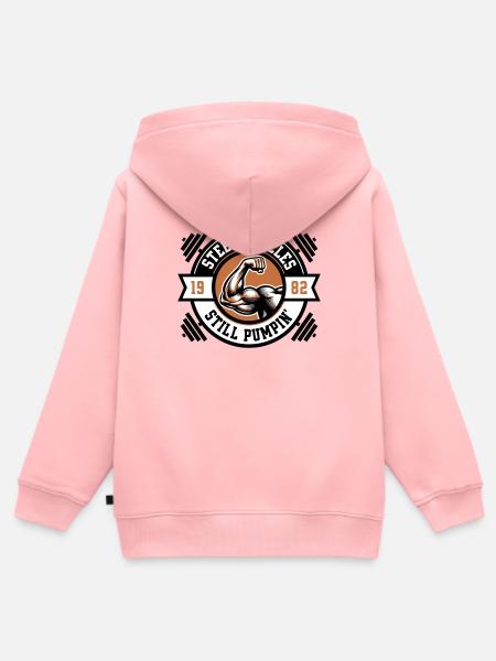 Muskelpumpen - Kinder Premium Organic Zip Hoodie - Rosa
