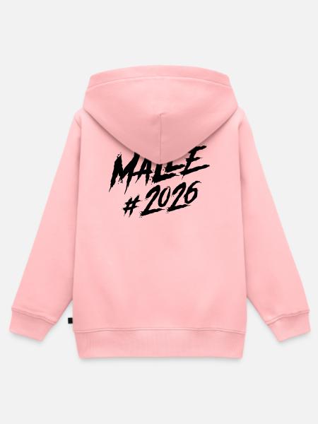 Malle 2026 Mallorca Team - Kinder Premium Organic Zip Hoodie - Rosa