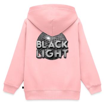Schwarzes Licht Retro-Disco - Kinder Premium Organic Zip Hoodie - Rosa - Hinten - AI Model Kid Female (0cm)