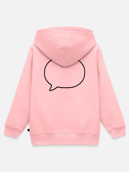 Sprechblase Comic selbst gestalten personalisieren - Kinder Premium Organic Zip Hoodie - Rosa