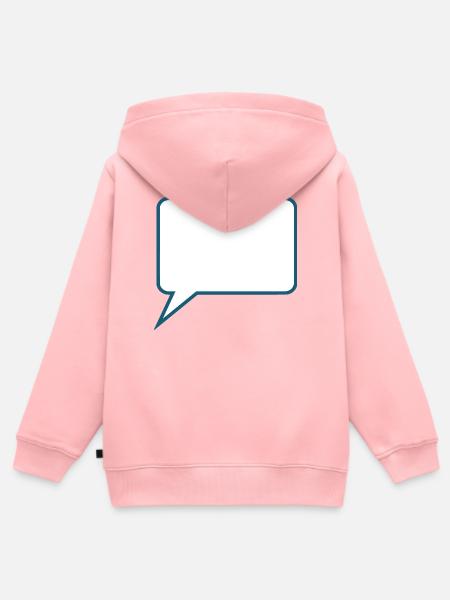 Sprechblase Comic selbst gestalten personalisieren - Kinder Premium Organic Zip Hoodie - Rosa
