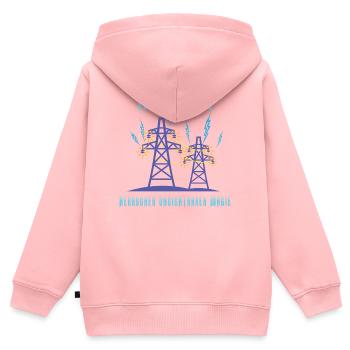 Lord Électricien, Souverain de la Magie Invisible - Sweat Premium à capuche zippé enfant bio - rose - Dos - AI Model Kid Female (0cm)