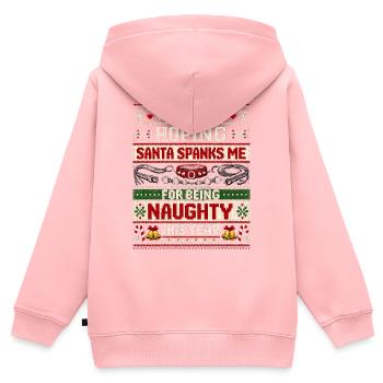 Bestrafe mich für mein ungezogenes Verhalten – Una - Kinder Premium Organic Zip Hoodie - Rosa - Hinten - AI Model Kid Female (0cm)