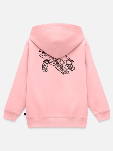 Schildkröten Schildkröten - Kinder Premium Organic Zip Hoodie - Rosa