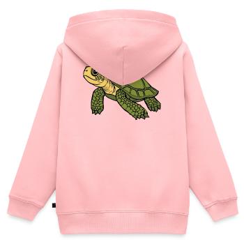 Schildkröten Schildkröten - Kinder Premium Organic Zip Hoodie - Rosa - Hinten - AI Model Kid Female (0cm)