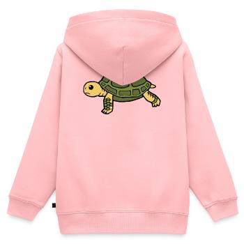 Schildkröten Schildkröten - Kinder Premium Organic Zip Hoodie - Rosa - Hinten - AI Model Kid Female (0cm)