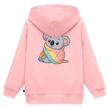 Koala gemütliche Unterdecke - Kinder Premium Organic Zip Hoodie - Rosa - Hinten - AI Model Kid Female (0cm)