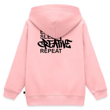 Creative Motto Graffiti Tag - Kinder Premium Organic Zip Hoodie - Rosa - Hinten - AI Model Kid Female (0cm)